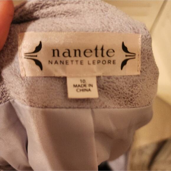 NANETTE LEPORE  NEW LILAC RUFFLE JACKET SIZE 10 - Picture 2 of 9
